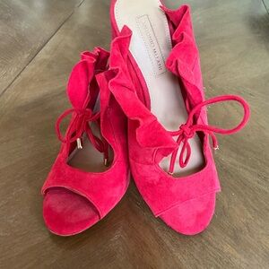 Red Suede Women's Shoes